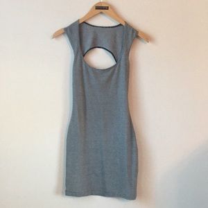 American Apparel body con open back dress